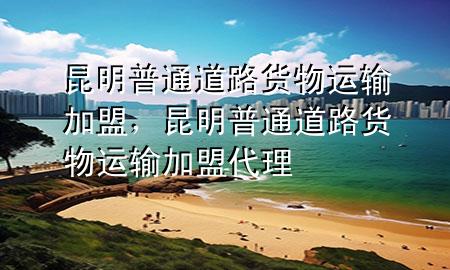 昆明普通道路货物运输加盟，昆明普通道路货物运输加盟代理