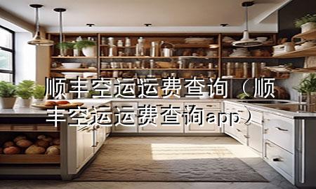 顺丰空运运费查询（顺丰空运运费查询app）