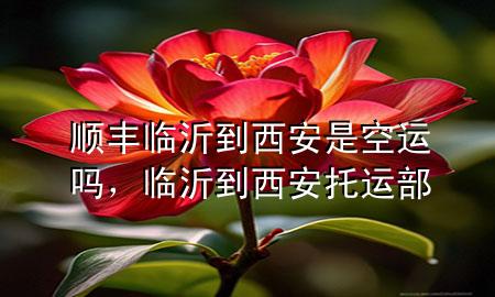 顺丰临沂到西安是空运吗，临沂到西安托运部