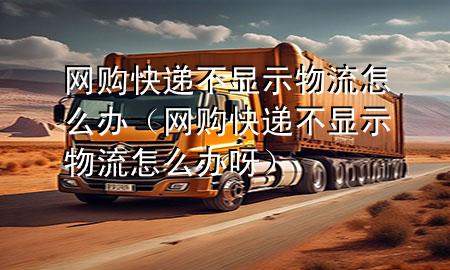网购快递不显示物流怎么办（网购快递不显示物流怎么办呀）