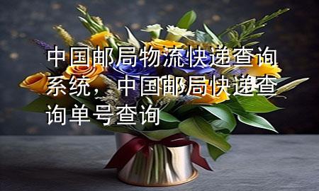 中国邮局物流快递查询系统，中国邮局快递查询单号查询