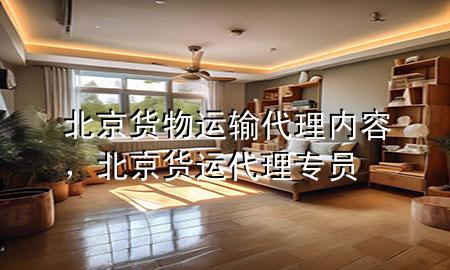 北京货物运输代理内容，北京货运代理专员