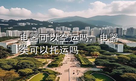 电器可以空运吗，电器类可以托运吗