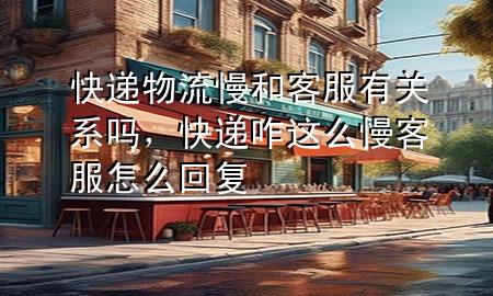快递物流慢和客服有关系吗,快递咋这么慢 客服怎么回复