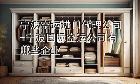 宁波空运进口代理公司-宁波国际空运公司有哪些企业