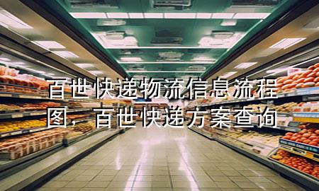 百世快递物流信息流程图，百世快递方案查询