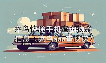 菜鸟快递手机查询物流信息(菜鸟app查快递)