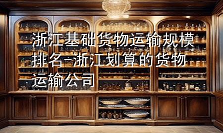 浙江基础货物运输规模排名-浙江划算的货物运输公司