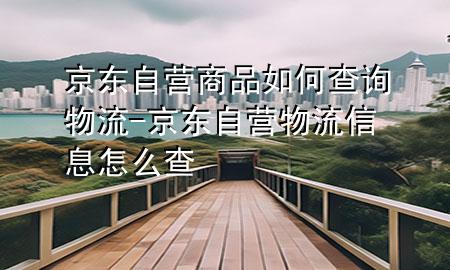 京东自营商品如何查询物流-京东自营物流信息怎么查