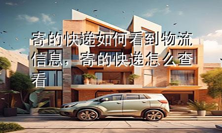 寄的快递如何看到物流信息,寄的快递怎么查看