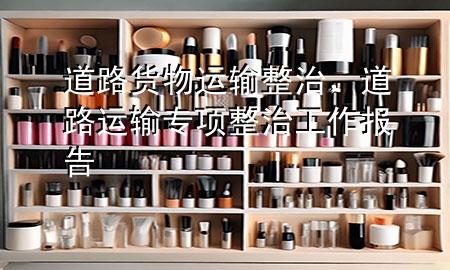道路货物运输整治，道路运输专项整治工作报告