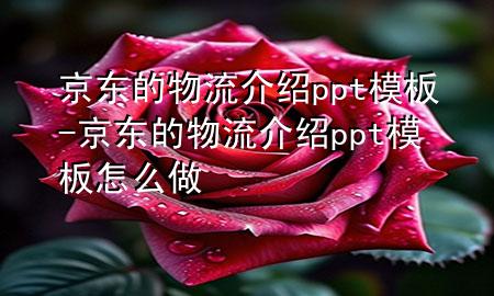 京东的物流介绍ppt模板-京东的物流介绍ppt模板怎么做