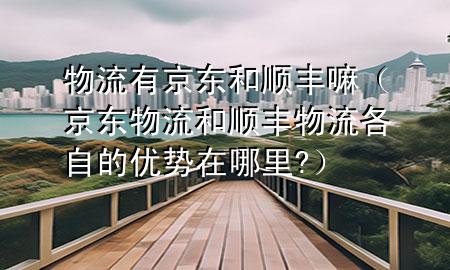 物流有京东和顺丰嘛(京东物流和顺丰物流各自的优势在哪里?)