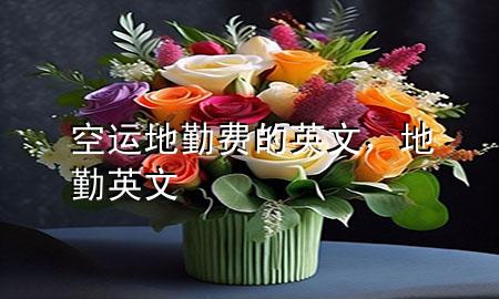 空运地勤费的英文,地勤 英文