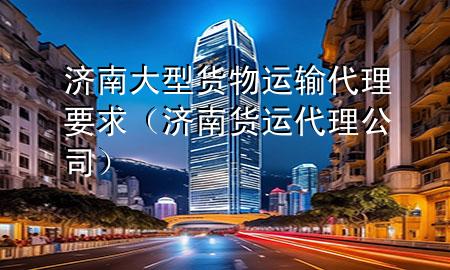 济南大型货物运输代理要求(济南货运代理公司)