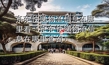 京东快递物流信息在哪里看(京东快递物流信息在哪里查询)