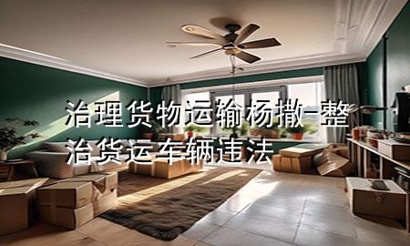治理货物运输杨撒-整治货运车辆违法