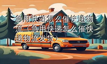急用快递怎么催快递物流(急用快递怎么催快递物流发货)