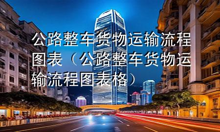 公路整车货物运输流程图表(公路整车货物运输流程图表格)