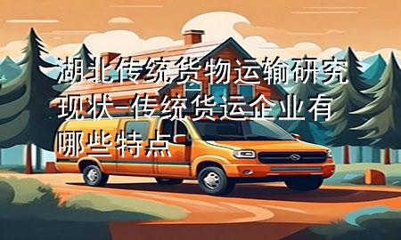 湖北传统货物运输研究现状-传统货运企业有哪些特点