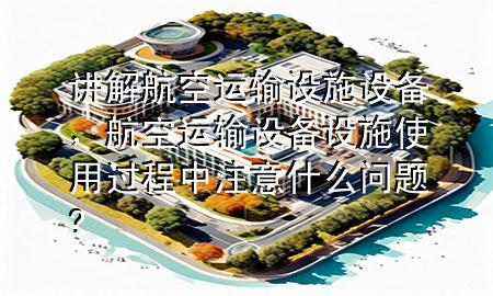讲解航空运输设施设备，航空运输设备设施使用过程中注意什么问题?