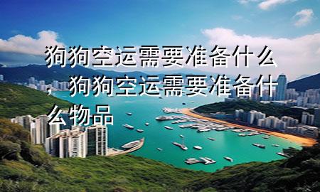 狗狗空运需要准备什么，狗狗空运需要准备什么物品