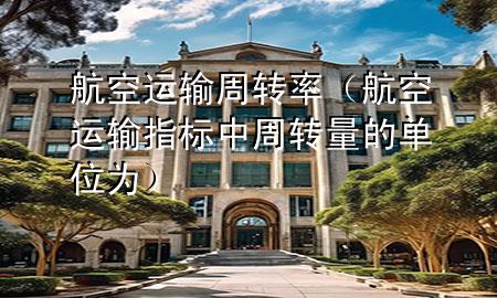 航空运输周转率（航空运输指标中周转量的单位为）