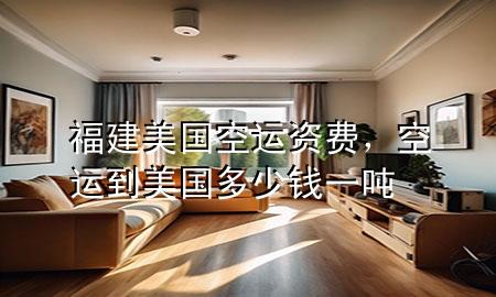 福建美国空运资费，空运到美国多少钱一吨