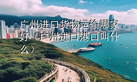广州进口货物运输哪家好(广州进口港口叫什么)