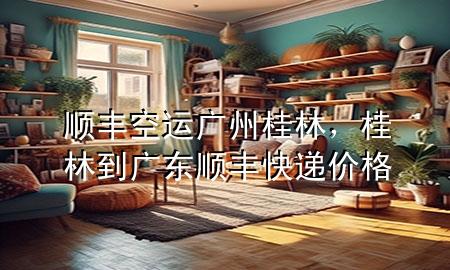 顺丰空运 广州 桂林，桂林到广东顺丰快递价格
