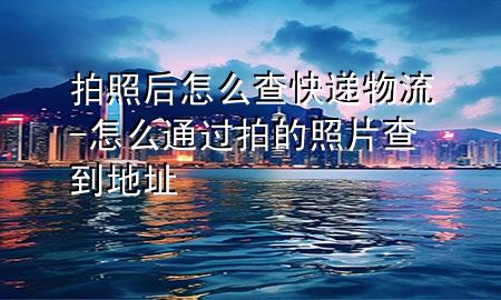 拍照后怎么查快递物流-怎么通过拍的照片查到地址