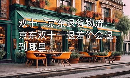 双十一京东退货物流,京东双十一退差价会退到哪里