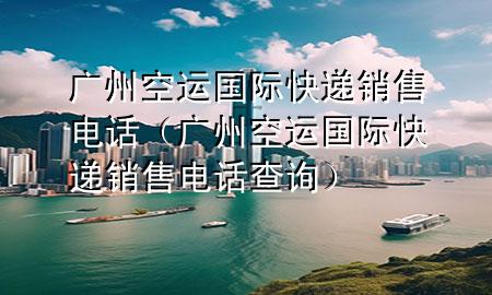 广州空运国际快递销售电话(广州空运国际快递销售电话查询)
