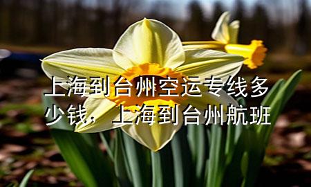 上海到台州空运专线多少钱,上海到台州航班