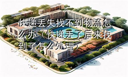 快递丢失找不到物流怎么办(快递丢了后来找到了怎么处理)