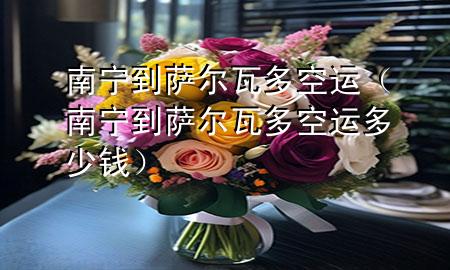 南宁到萨尔瓦多空运（南宁到萨尔瓦多空运多少钱）