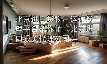 北京进口货物,运输代理平台帮你忙(北京进口报关代理公司)