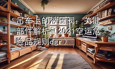 吊车上的液压阀：关键部件解析（2021空运危险品规则dgr）