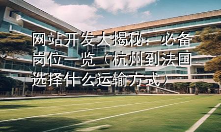网站开发大揭秘：必备岗位一览（杭州到法国选择什么运输方式）
