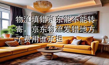 物流填错京东能不能转寄，京东物流发错地方了费用谁承担