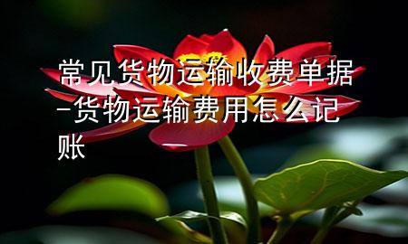 常见货物运输收费单据-货物运输费用怎么记账