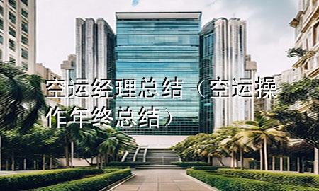 空运经理总结（空运操作年终总结）