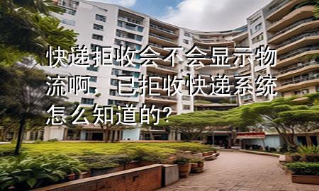 快递拒收会不会显示物流啊，已拒收快递系统怎么知道的?