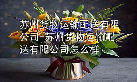 苏州货物运输配送有限公司-苏州货物运输配送有限公司怎么样
