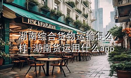 湖南综合货物运输怎么样-湖南货运用什么app