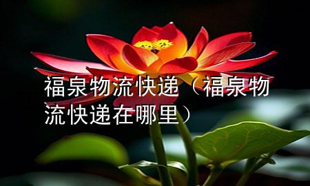 福泉物流快递(福泉物流快递在哪里)