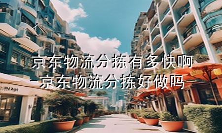京东物流分拣有多快啊-京东物流分拣好做吗