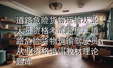 道路危险货物运输从业人员资格考试题库,道路危险货物运输驾驶员从业资格培训教材理论题库