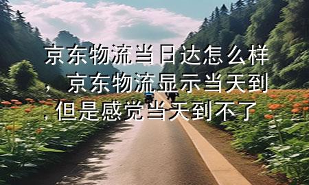 京东物流 当日达怎么样,京东物流显示当天到,但是感觉当天到不了