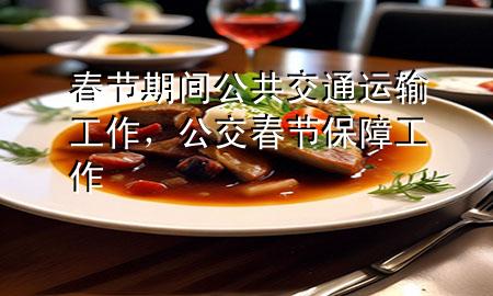 春节期间公共交通运输工作,公交春节保障工作